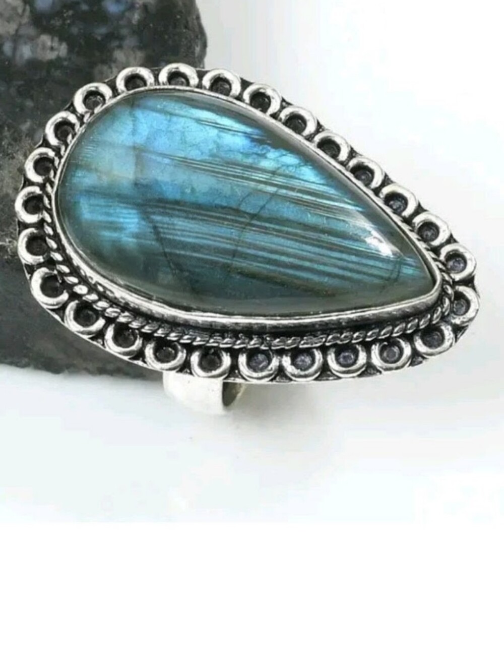 Labradorite Gemstone Jewelry 925 Sterling Silver Handmade Antique Style Ring